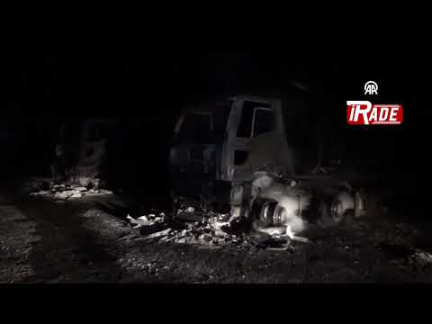 Tokat- Sivas Kara Yolundaki Taş Ocağında Yangın Çıktı!