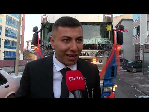 Sivas'ta TIR, Gelin Arabası Oldu!