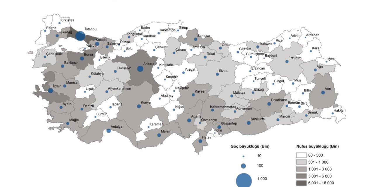 En çok göç alan iller belli oldu