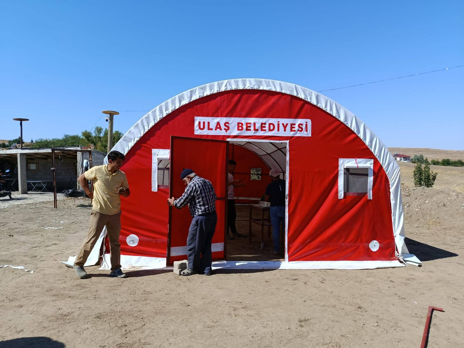 Mobil çadırlar hizmete sunuldu