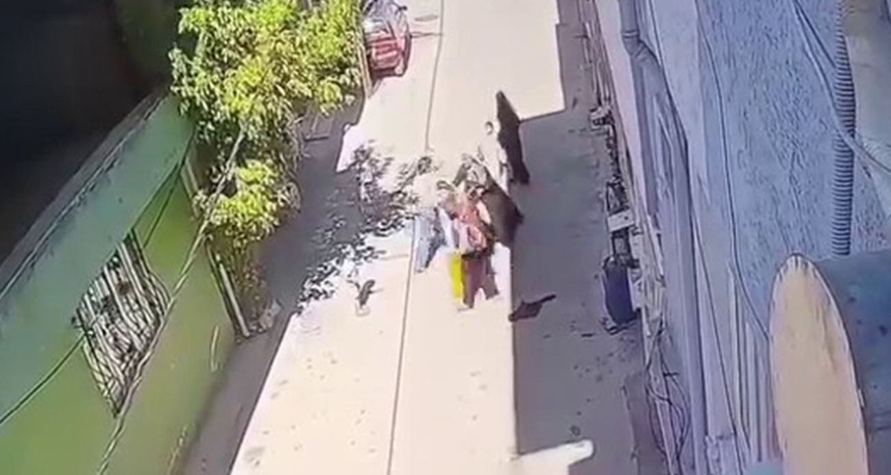 Kucağında bebeğiyle anneyi darp ettiler!