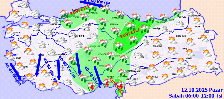 Meteorolojiden Sivas'a kuvvetli yağış uyarısı