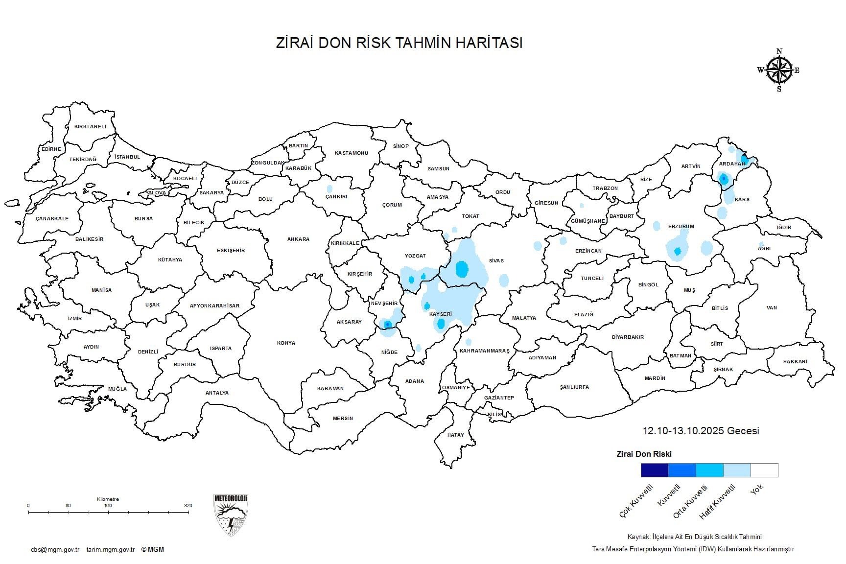 Sivas’ta zirai don uyarısı ve alınabilir önlemler!