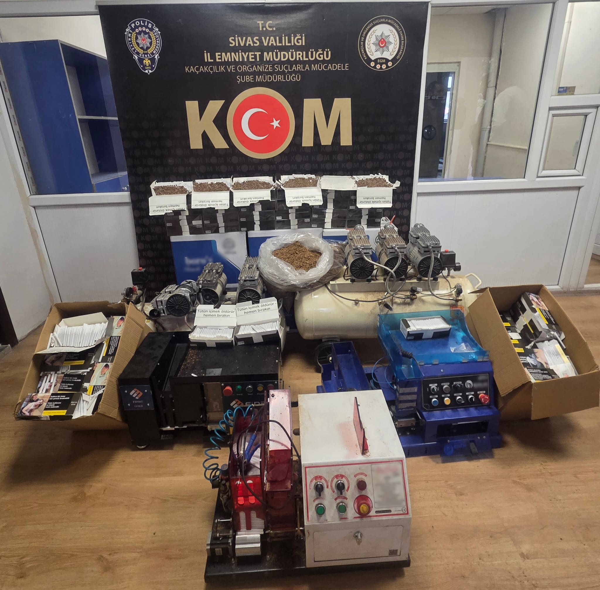 Sivas'ta Dev Operasyon: 64 Bin Kaçak Sigara Ele Geçirildi!