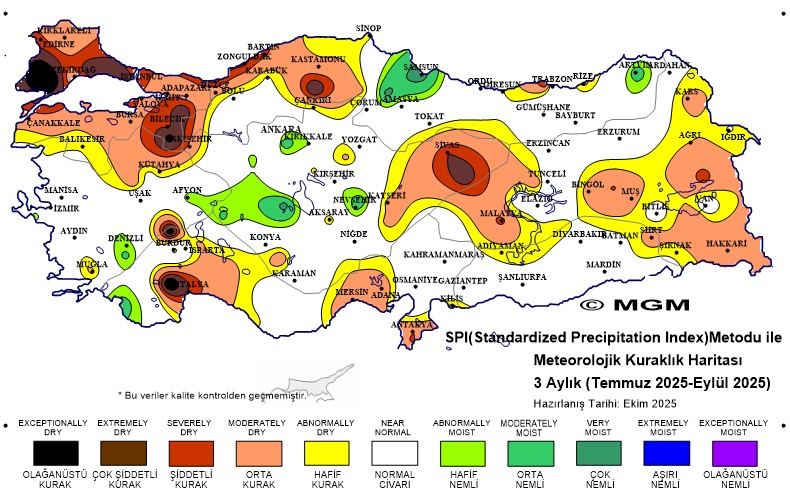 Sivas için korkutan harita! Kuraklığın pençesindeyiz