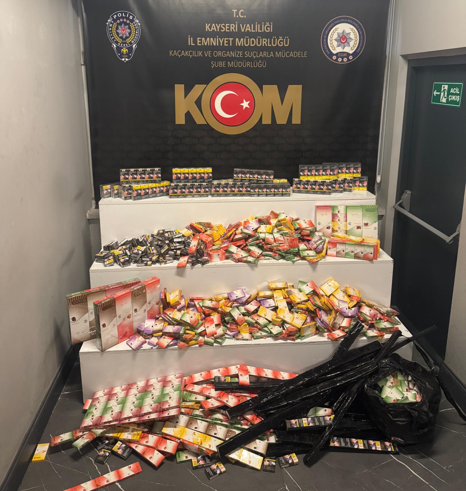 2 bin 250 paket kaçak sigara ele geçirildi