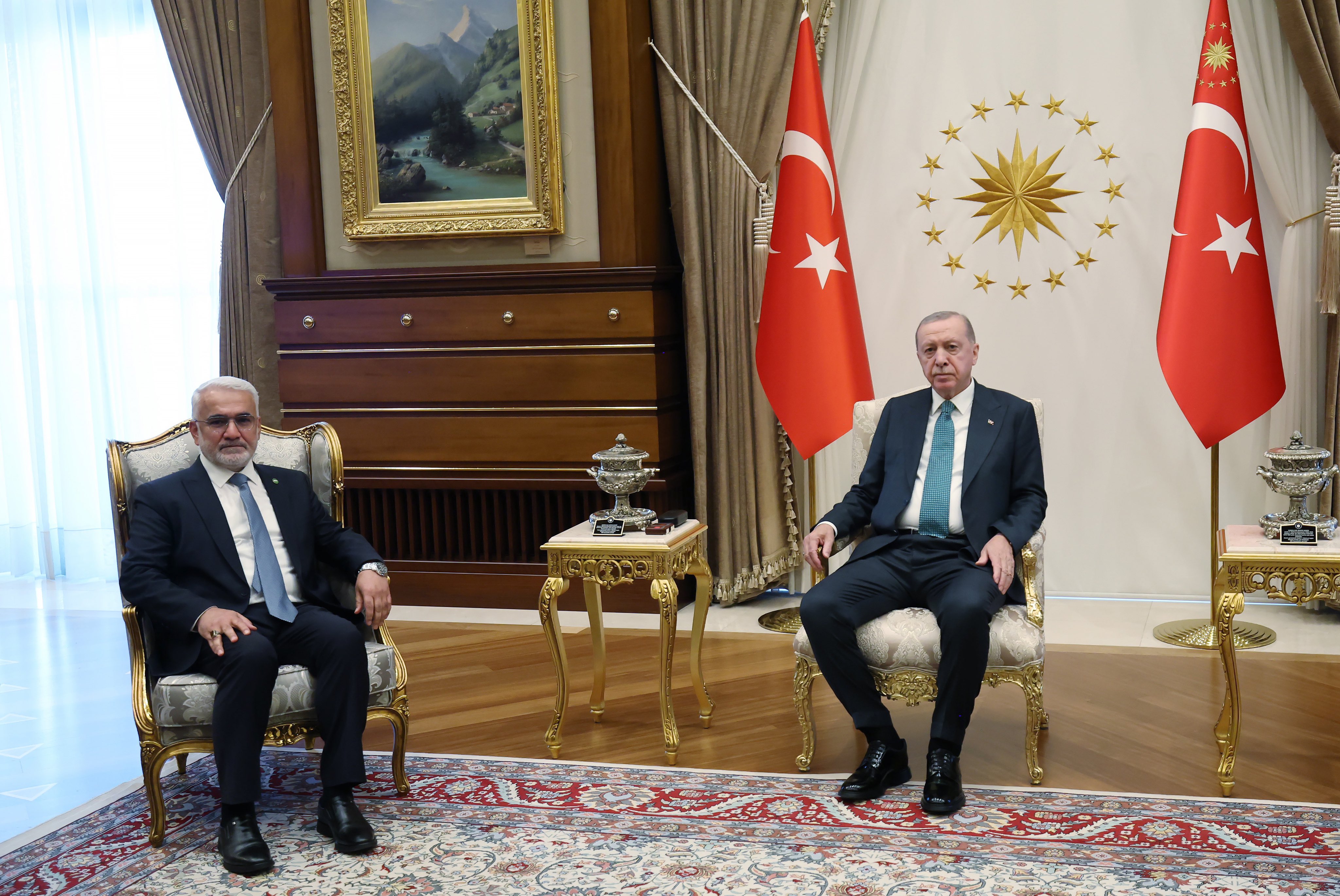 Erdoğan, HÜDA PAR Genel Başkanı Yapıcıoğlu'nu kabul etti