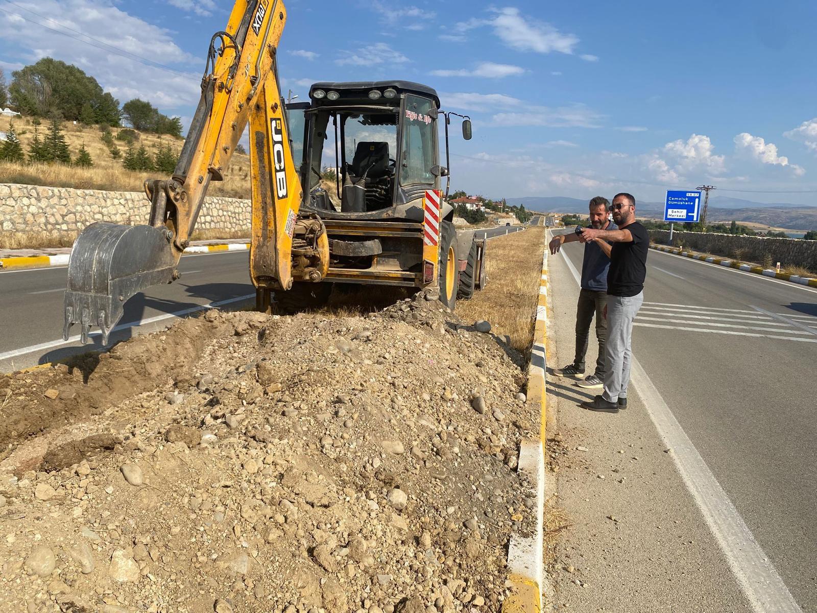 Gölova'da çevre yolunda aydınlatma çalışması yapıldı