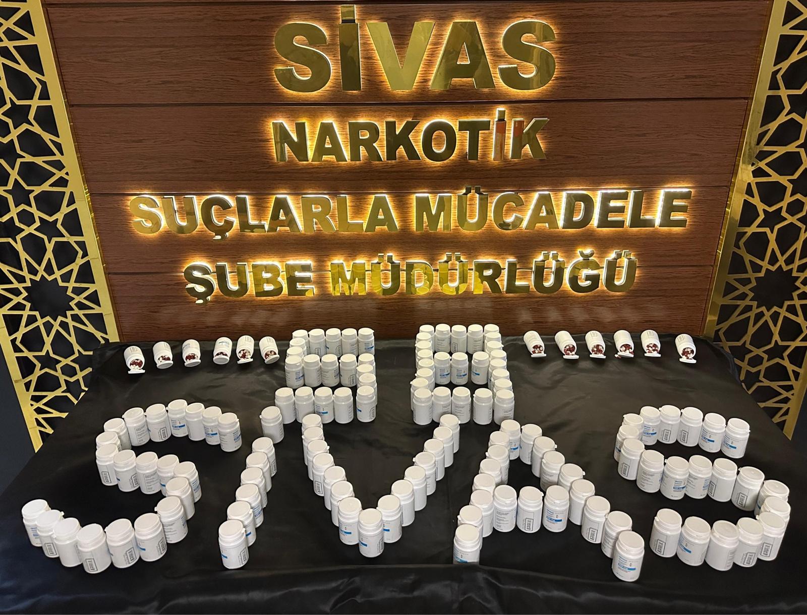 Sivas’ta binlerce sentetik hap ele geçirildi