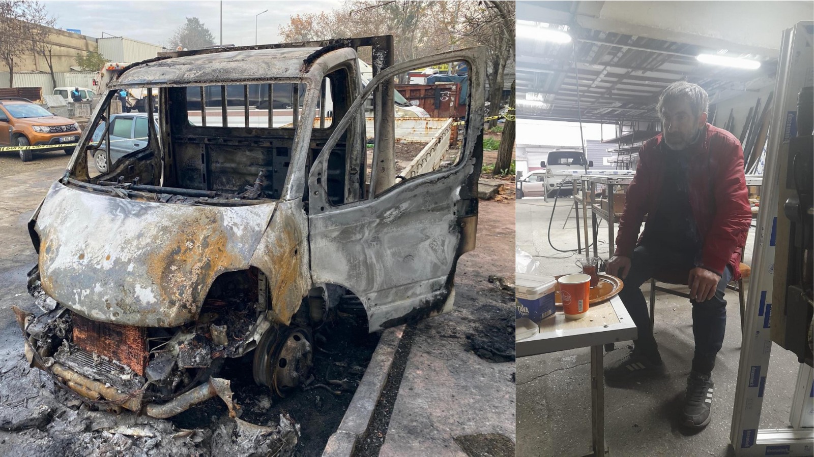 Kimsesiz adam hurda araç yangınında öldü