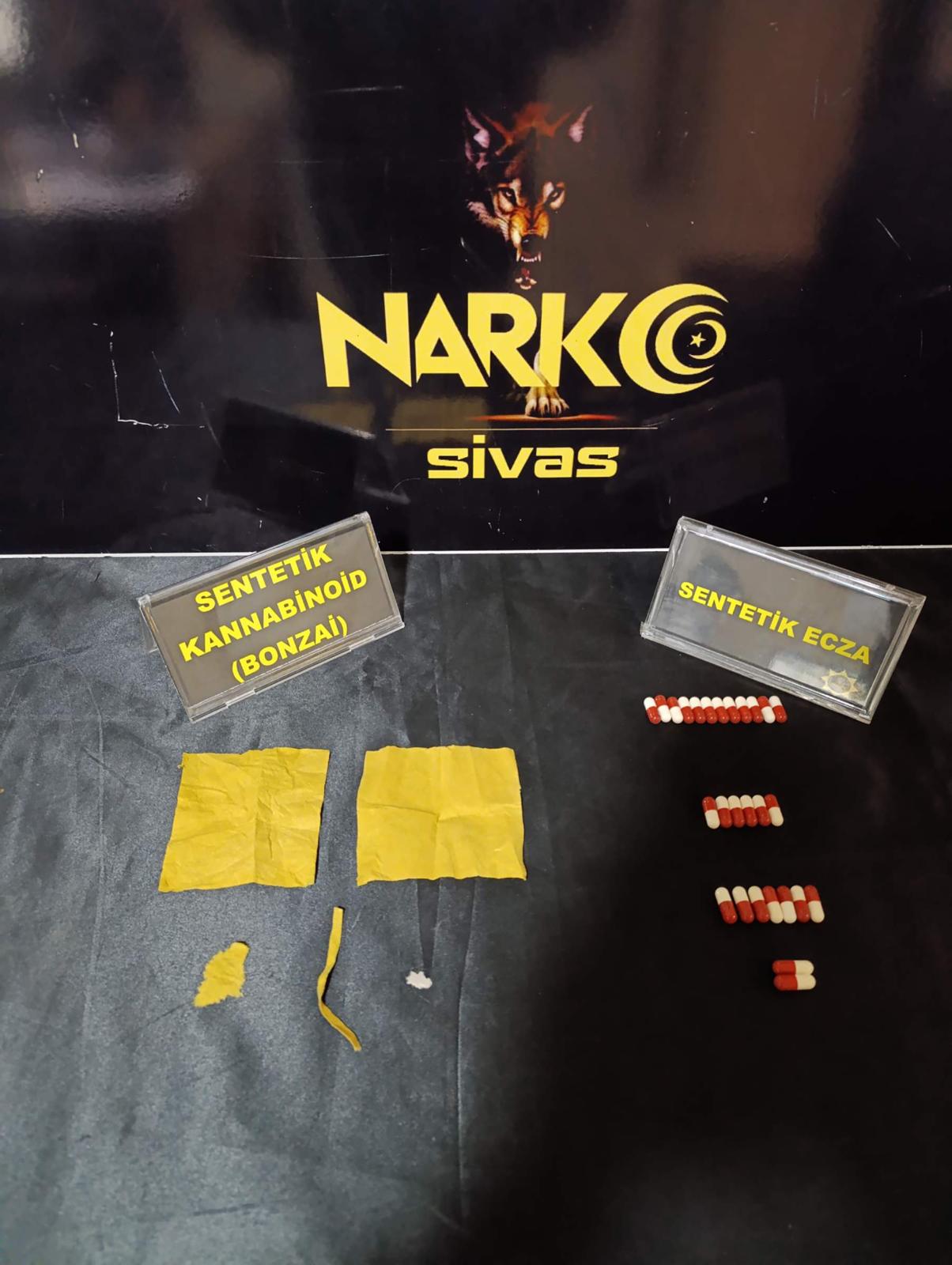 Sivas'ta uyuşturucu operasyonunda 3 tutuklama