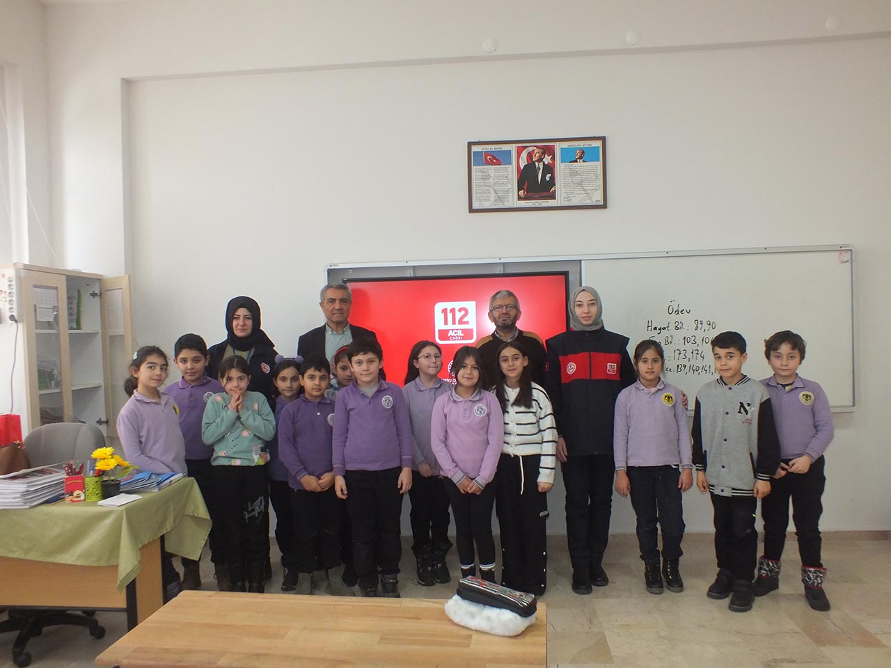 Sivas'ta öğrencilere 112 Acil Çağrı Merkezi anlatıldı