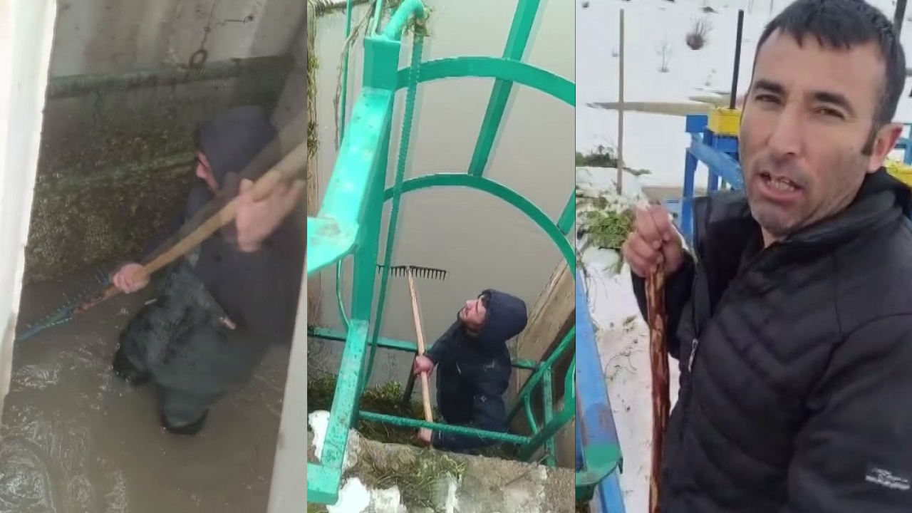 Sivas'ta DSİ'nin yapması gerekeni vatandaşlar yaptı!