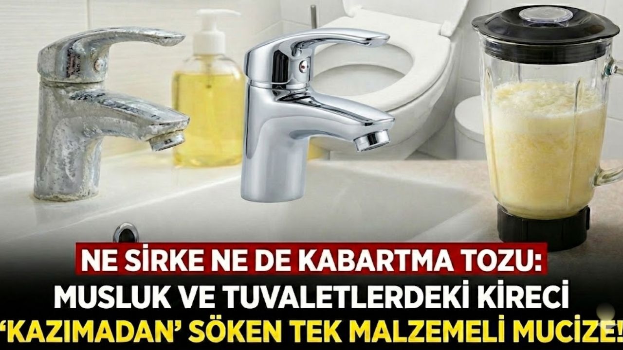 Ne sirke ne karbonat: Musluk kirecini kazımadan yok eden doğal mucize!