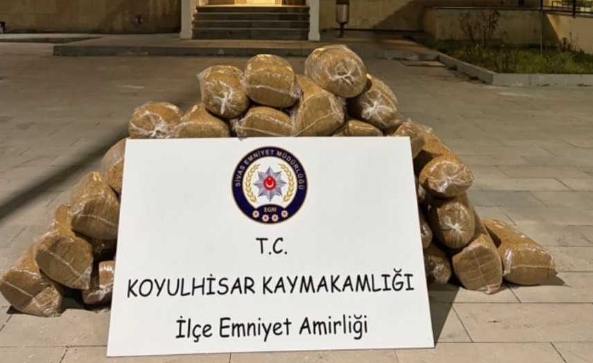 Koyulhisar'da 200 kilogram kaçak tütün ele geçirildi
