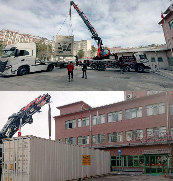 Sivas devlet hastanesinde yeni MR cihazı teslim edildi