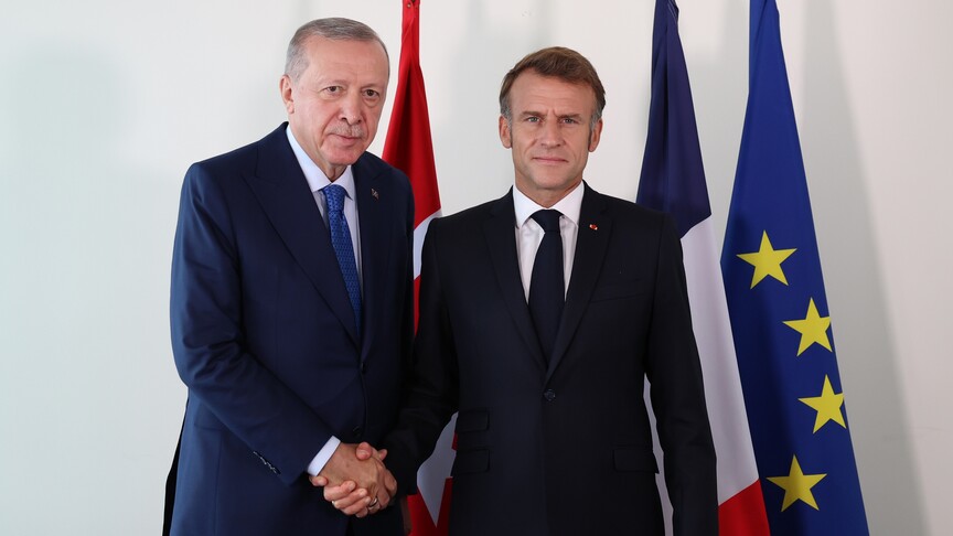 Cumhurbaşkanı Erdoğan, Fransa Cumhurbaşkanı Macron ile görüştü