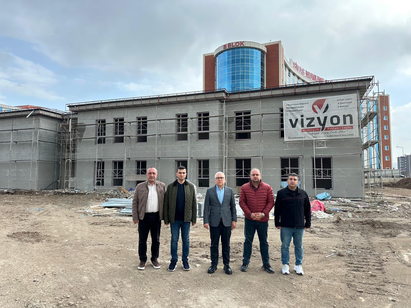 Numune Hastanesinde yeni idari bina yükseliyor