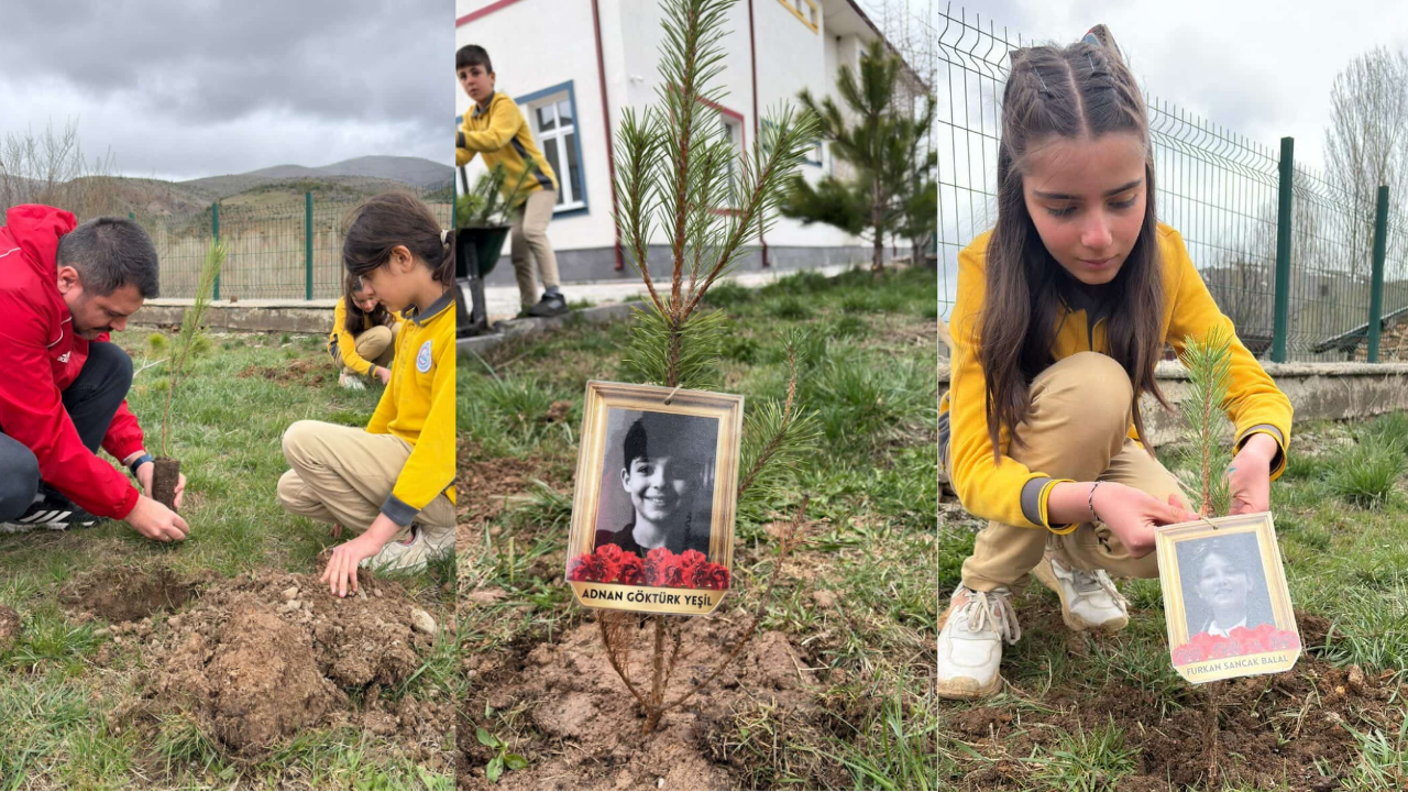 Sivas’ta vefa fidanları! Ayla Öğretmen ve öğrencileri unutulmadı