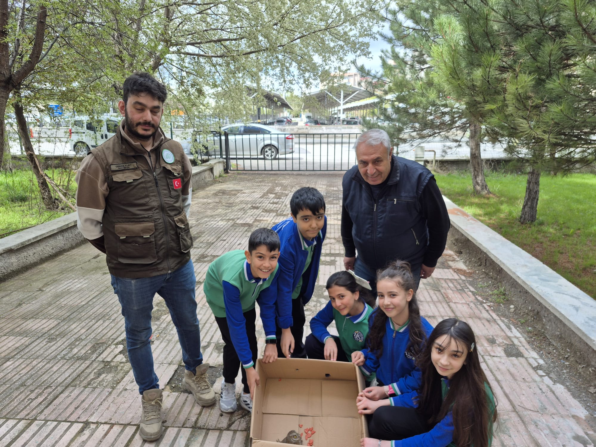 Sivas'ta öğrenciler bitkin halde buldukları baykuşu iyileştirip doğaya saldı