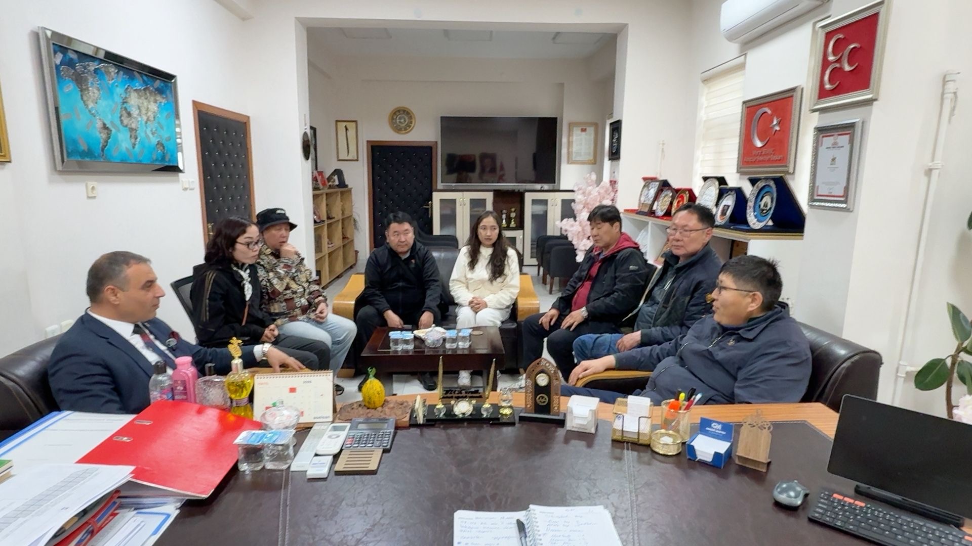 Akıncılar Belediye Başkanı Sevinç, Moğolistan heyetini ağırladı