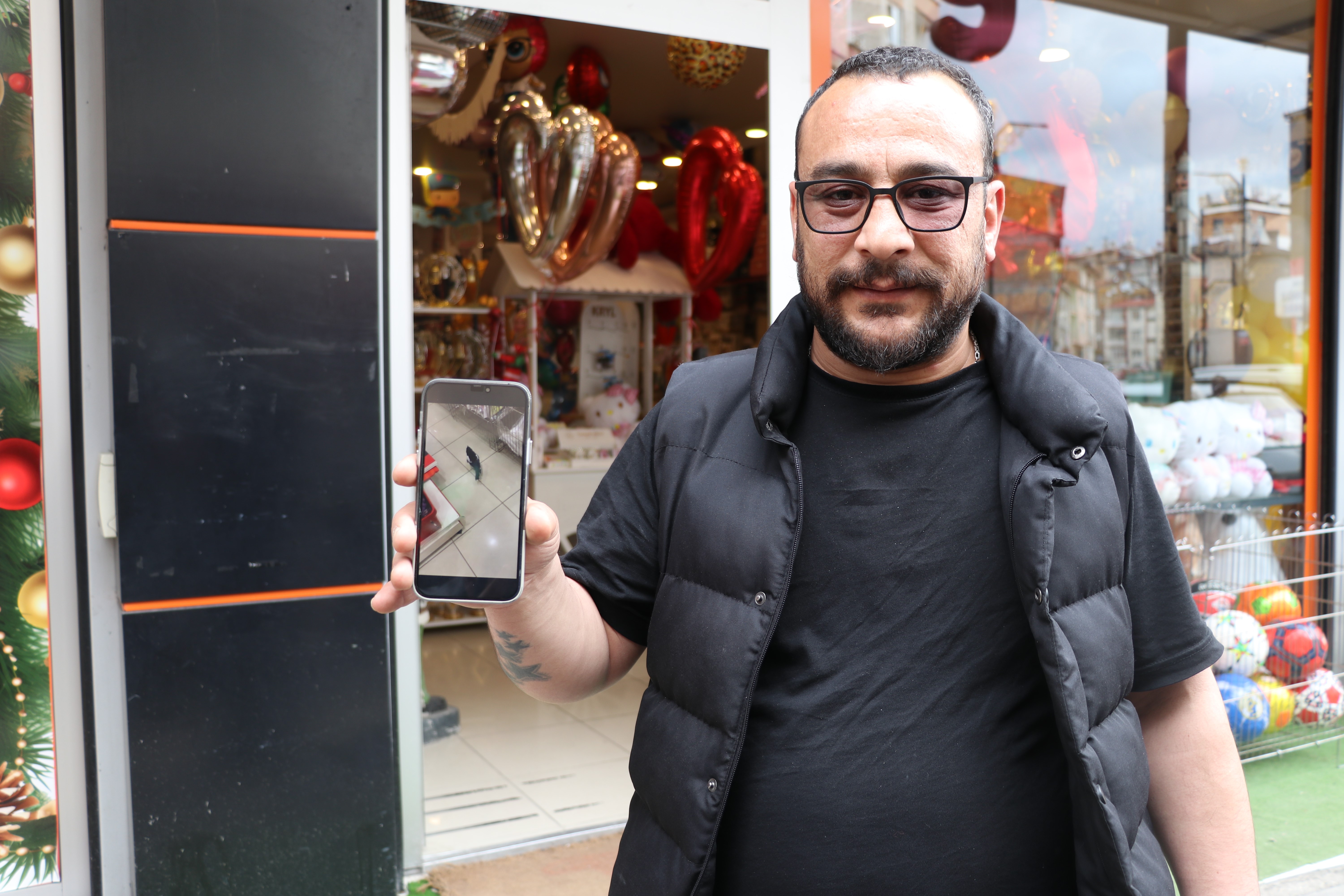 Sivas'ta yaralı karga soluğu esnaf dükkanında aldı