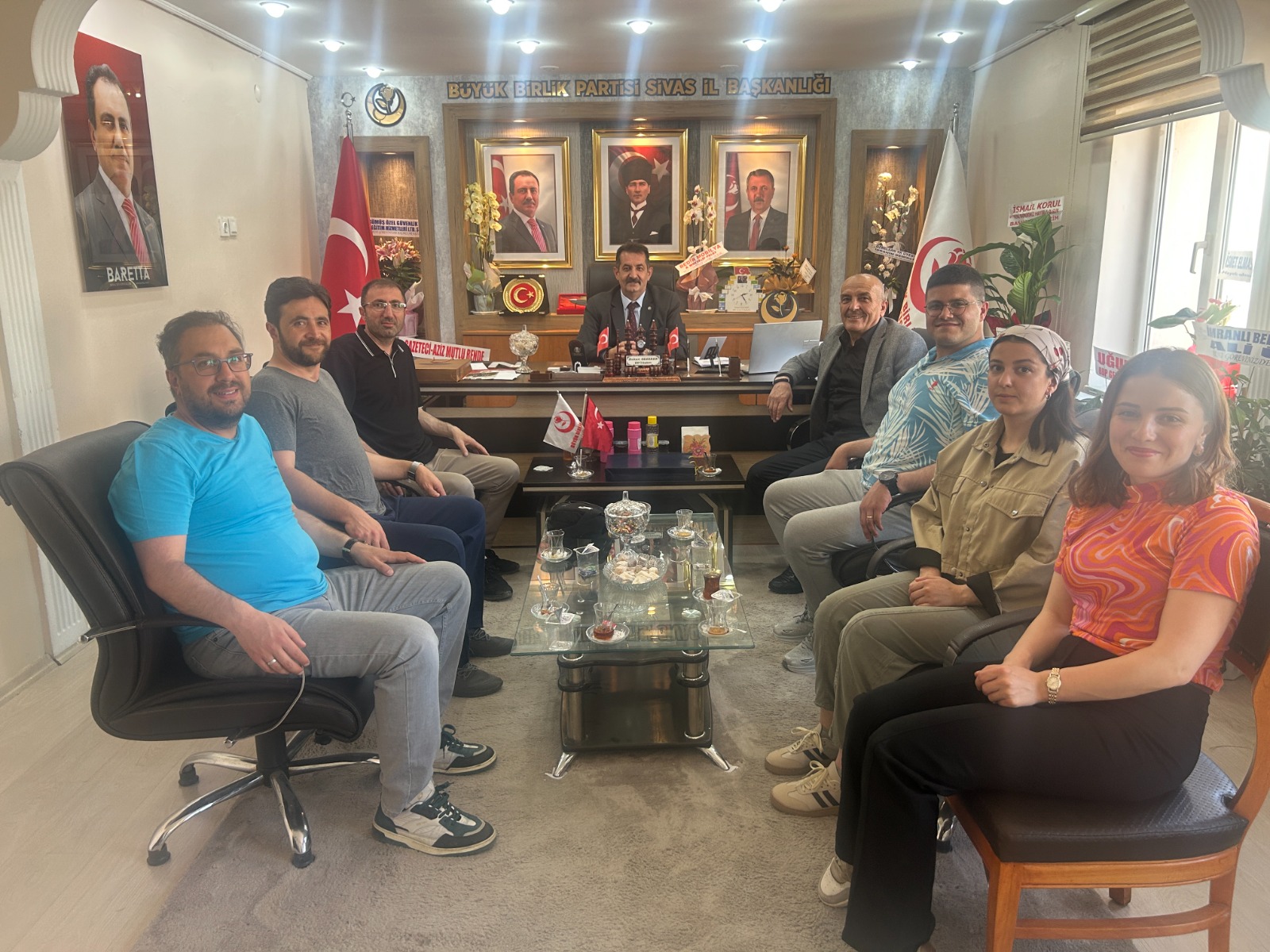 Sivas İrade Gazetesi'nden BBP İl Başkanı Hakan Sezerer’e hayırlı olsun ziyareti