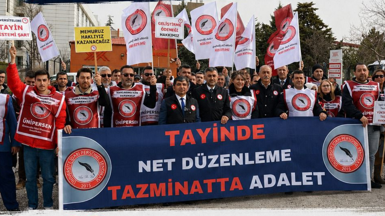 ÜNİPERSEN’den YÖK önünde tayin nöbeti