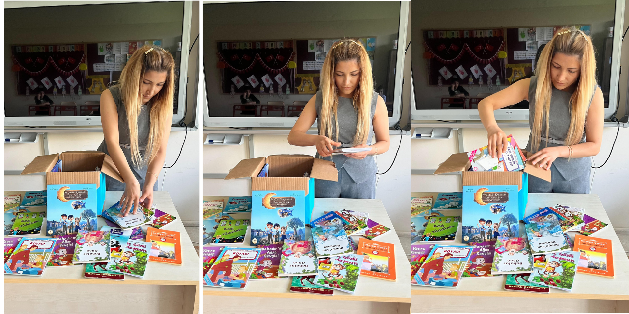 Sınıfta fark ettiği eksiklik "Askıda Kitap" kampanyasına dönüştü