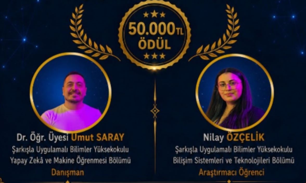Sivas'ta hazırlanan yapay zekâ çalışmasına ödül