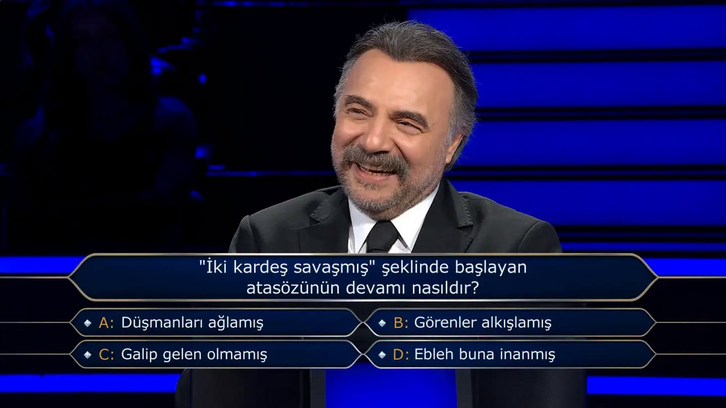 “İki kardeş savaşmış” Atasözünün Devamı Ne? Kim Milyoner Olmak İster'in 500 Bin TL'lik Sorusu