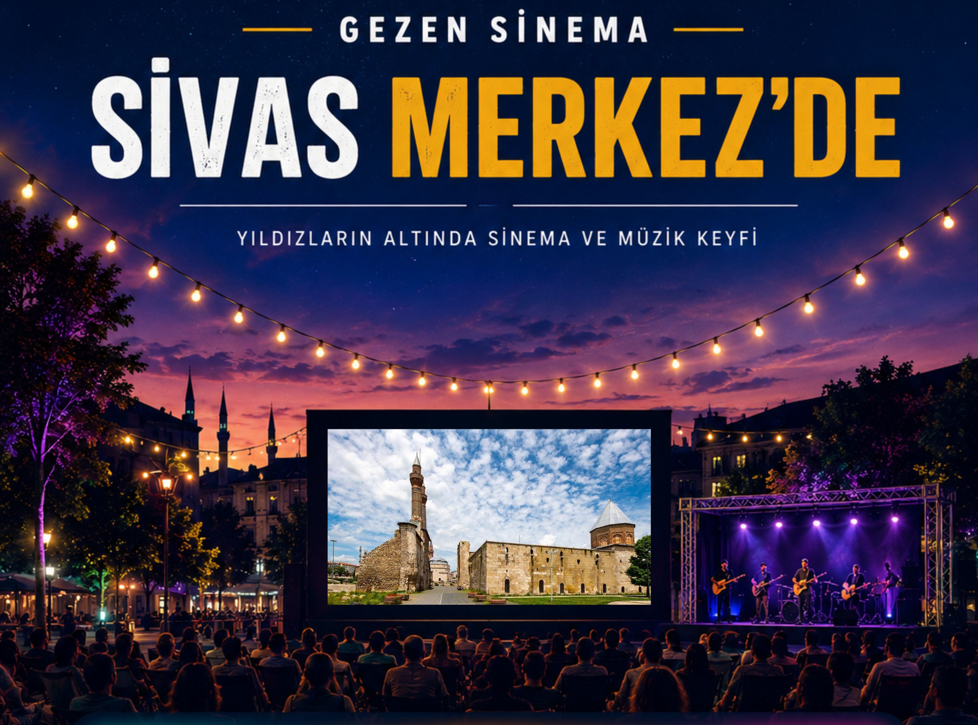 Sivas’ta nostalji rüzgârı: Gezen Sinema Tırı 3 gün boyunca şehir merkezinde!