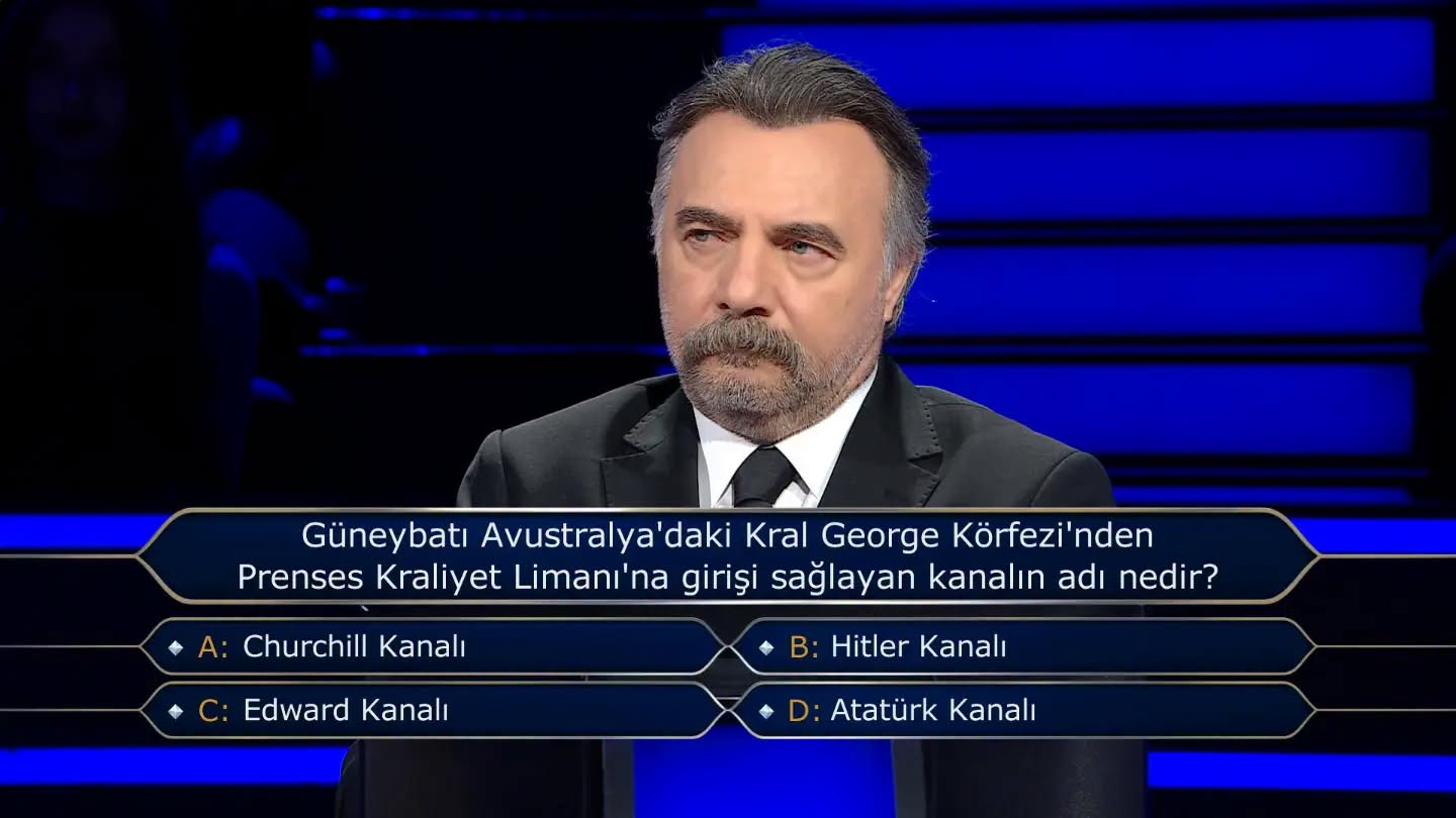 Kim Milyoner Olmak İster 500 Bin Liralık Soru: Avustralya'daki Atatürk Kanalı Nerede?