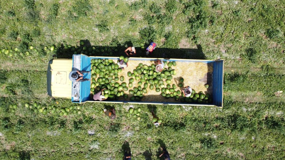 Yoğun mesai dron kamerasına yansıdı