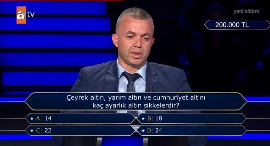 Çeyrek Altın Kaç Ayar? Yarım Altın ve Cumhuriyet Altını Ayarları – Kim Milyoner Olmak İster Sorusu