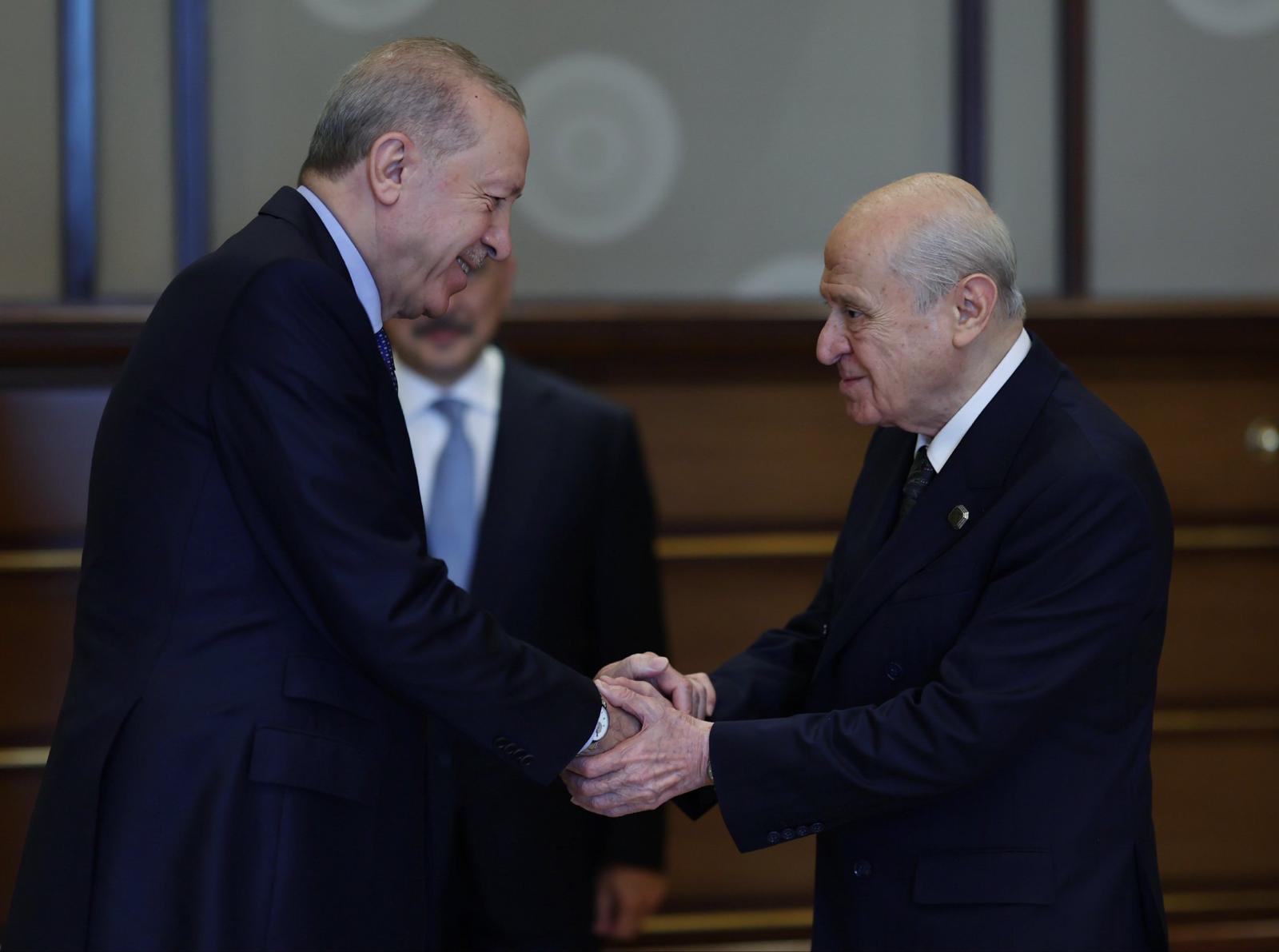 Cumhurbaşkanı Erdoğan, Bahçeli'yi kabul etti