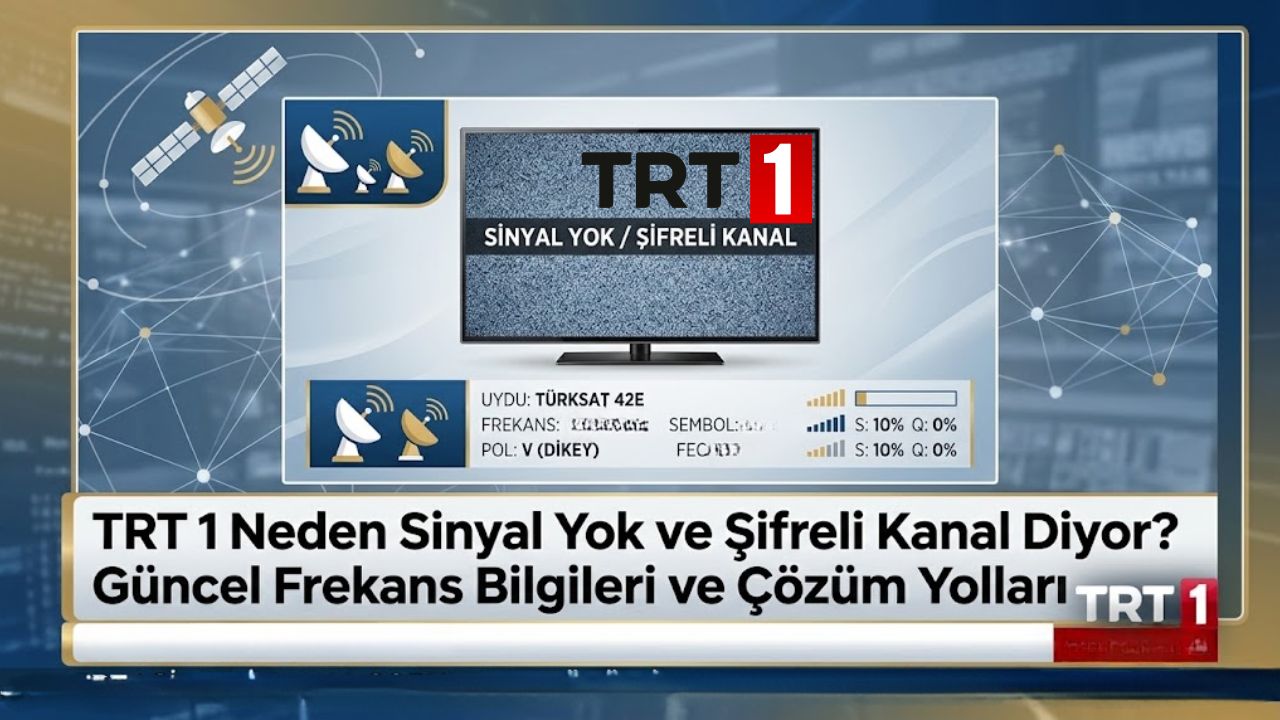 TRT 1 neden sinyal yok ve şifreli kanal diyor? TRT 1 Güncel frekans bilgileri ve çözüm yolları