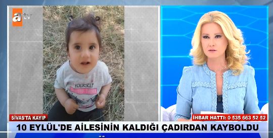 Sivas’ta kaybolan 11 aylık Büşra, Müge Anlı’da gündeme geldi