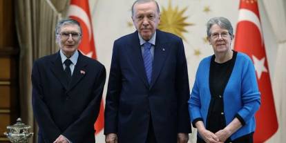 Cumhurbaşkanı Erdoğan, Nobel ödüllü bilim insanı Prof. Dr. Sancar'ı kabul etti