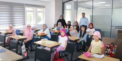 Erdoğan kursiyerleri ziyaret etti