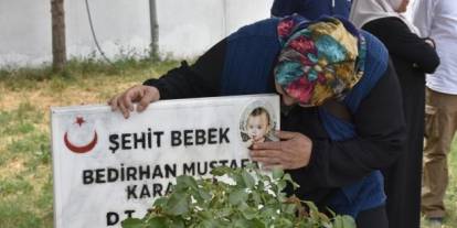 Şehit Bedirhan bebek ile annesi unutulmadı