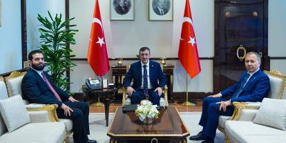 Cevdet Yılmaz, Suriye İçişleri Bakanı Hattab'ı kabul etti