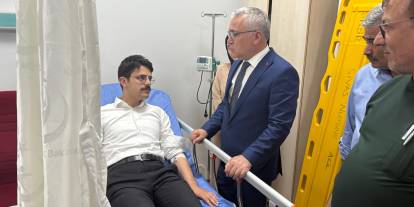 Sivas Valisinden  kaza geçiren kaymakama ziyaret