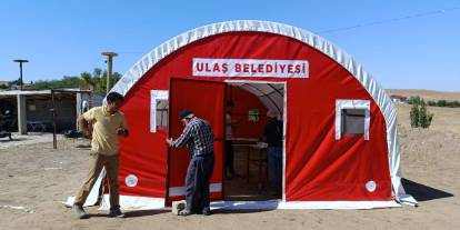 Mobil çadırlar hizmete sunuldu