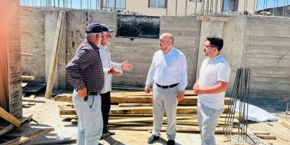 Sivas Kazanpınar'da cami inşaatı devam ediyor