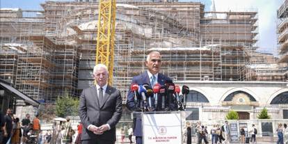 Ayasofya'daki restorasyon çalışmaları sürüyor