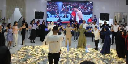 Sivas’taki düğünde milli maç heyecanı!