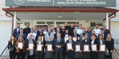 Spora katkı sunan personele başarı belgesi