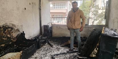 Evi yanan baba yardım bekliyor