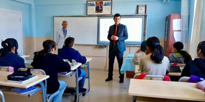 İlçe Milli Eğitim Müdürü Karacalar'dan köy okullarına ziyaret